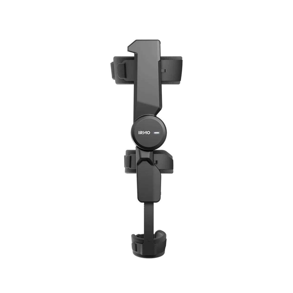 IRMO M1 Pure wearable exoskeleton side view showing motor joints and ergonomic support structure
